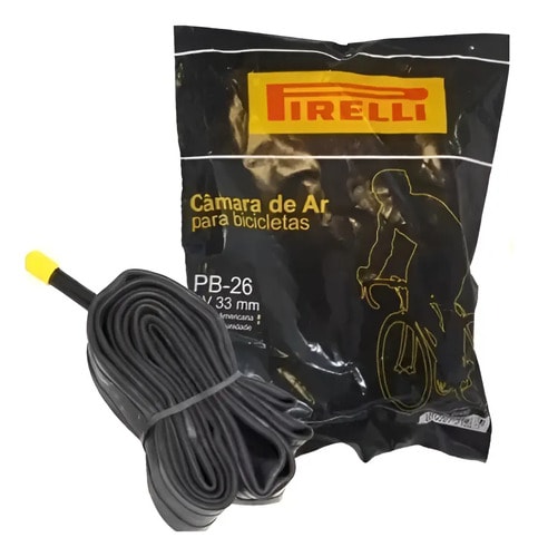 Camara Ar Pirelli Aro 26 Bico Grosso 33mm - Bike Schrader