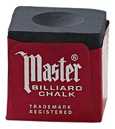 1 Giz Master Preto Para Bilhar / Sinuca / Snooker Preto