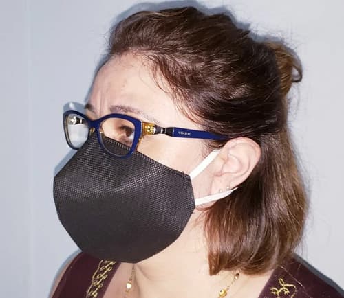 Kit 5 Máscara De Proteção Lavável Dupla Filtragem Preto