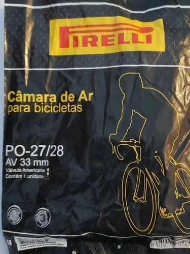 Câmara De Ar Bicicleta Aro 27/28 Pirelli Bico Grosso 33mm Schrader
